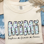 Mimi Shirt with Grandkids Names _E2_80_93 Cute Floral Design for Grandma 9 1wlnC