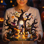 MkMo Spooky Tree Halloween Friends Custom Name - Personalized Acrylic Light Box NL122
