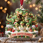 Dinosaur Family Christmas Gifts For Family - Personalized Acrylic Ornament HN02