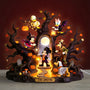 MkMo Spooky Tree Halloween Friends Custom Name - Personalized Acrylic Light Box NL122