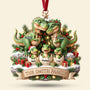 Dinosaur Family Christmas Gifts For Family - Personalized Acrylic Ornament HN02