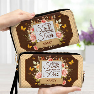 Let Your Faith Be Bigger Than Your Fear - Thoughtful Gift For Christians - Personalized Clutch Purses - AT4080721