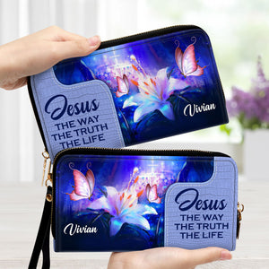 Jesus The Way The Truth The Life - Scripture Gifts For Women Of God - Personalized Clutch Purses - AT4080607