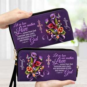 Everyone Who Loves Has Heen Born Of God And Knows God - Scripture Gifts For Women Of God - Personalized Clutch Purses - AT4081422