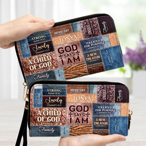 God Says I Am - Thoughtful Gift For Christians - Personalized Clutch Purses - AT4080972