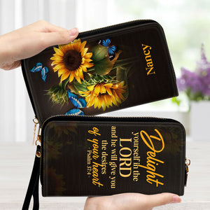 Delight Yourself In The Lord - Thoughtful Gift For Christians - Personalized Clutch Purses - AT4080737