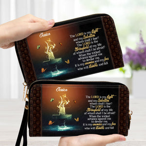 The Lord Is My Light And My Salvation - Scripture Gifts For Women Of God - Personalized Clutch Purses - AT4081334