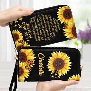 I Can Only Imagine Sunflower And Cross - Personalized Clutch Purses - AT4080914