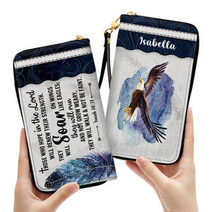 Eagle Those Who Hope In The Lord Will Renew Their Strength - Scripture Gifts For Women Of God - Personalized Clutch Purses - AT4081452