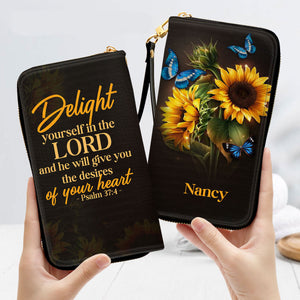 Delight Yourself In The Lord - Thoughtful Gift For Christians - Personalized Clutch Purses - AT4080737