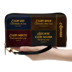 Everyday God Thinks Of You - Thoughtful Gift For Christians - Personalized Clutch Purses - AT4080931