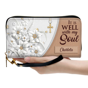 It Is Well With My Soul - Thoughtful Gift For Christians - Personalized Clutch Purses - AT4080720