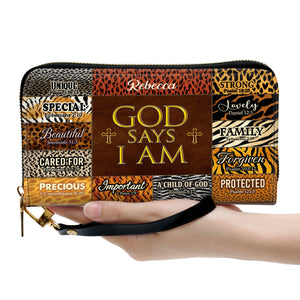 God Says I Am Unique - Thoughtful Gift For Christians - Personalized Clutch Purses - AT4080967