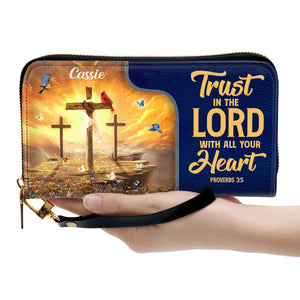 Trust In The Lord With All Your Heart - Thoughtful Gift For Christians - Personalized Clutch Purses - AT4081447