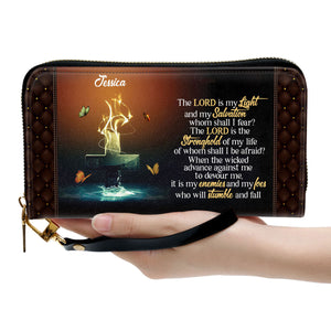 The Lord Is My Light And My Salvation - Scripture Gifts For Women Of God - Personalized Clutch Purses - AT4081334