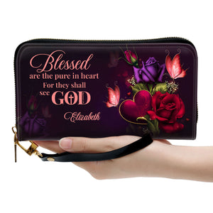 Blessed Are The Pure In Heart For They Shall See God - Awesome Personalized Clutch Purses - AT4081421