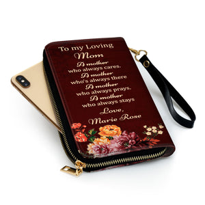 To My Loving Mom - Personalized Clutch Purses - AT4081444