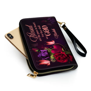 Blessed Are The Pure In Heart For They Shall See God - Awesome Personalized Clutch Purses - AT4081421