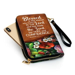 Blessed Is The Woman Who Trusts In The Lord - Thoughtful Gift For Christians - Personalized Clutch Purses - AT4080730