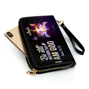 Be Still And Know That I Am God - Scripture Gifts For Women Of God - Personalized Clutch Purses - AT4080705