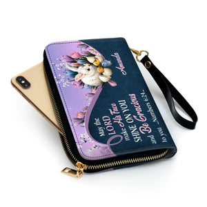 May The Lord Make His Face Shine On You And Be Gracious To You - Personalized Clutch Purses - AT4080722