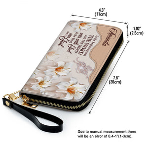 Lily In The Beginning Was The Word - Awesome Personalized Clutch Purses - AT4081409