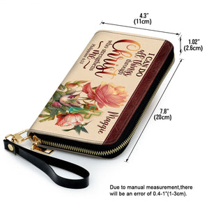 I Can Do All Things Through Christ Philippians 413 Humming Bird And Cross - Thoughtful Gift For Christians - Personalized Clutch Purses - AT4080923