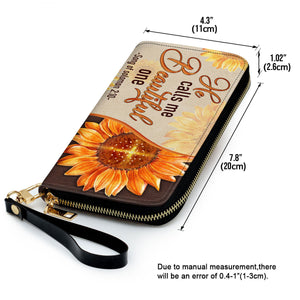 He Calls Me Beautiful One Fancy Sunflower - Thoughtful Gift For Christians - Personalized Clutch Purses - AT4080743