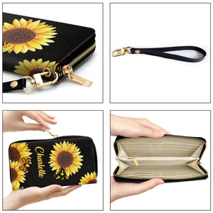 I Can Only Imagine Sunflower And Cross - Personalized Clutch Purses - AT4080914