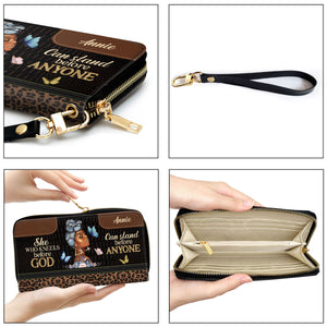 She Who Kneels Before God Can Stand Before Anyone - Personalized Clutch Purses - AT4081456