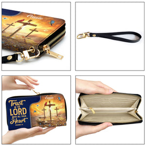 Trust In The Lord With All Your Heart - Thoughtful Gift For Christians - Personalized Clutch Purses - AT4081447