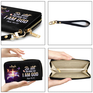 Be Still And Know That I Am God - Scripture Gifts For Women Of God - Personalized Clutch Purses - AT4080705