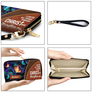 Special Butterfly I Can Do All Things Through Christ - Beautiful Personalized Clutch Purses - AT4081418