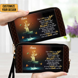 The Lord Is My Light And My Salvation - Scripture Gifts For Women Of God - Personalized Clutch Purses - AT4081334