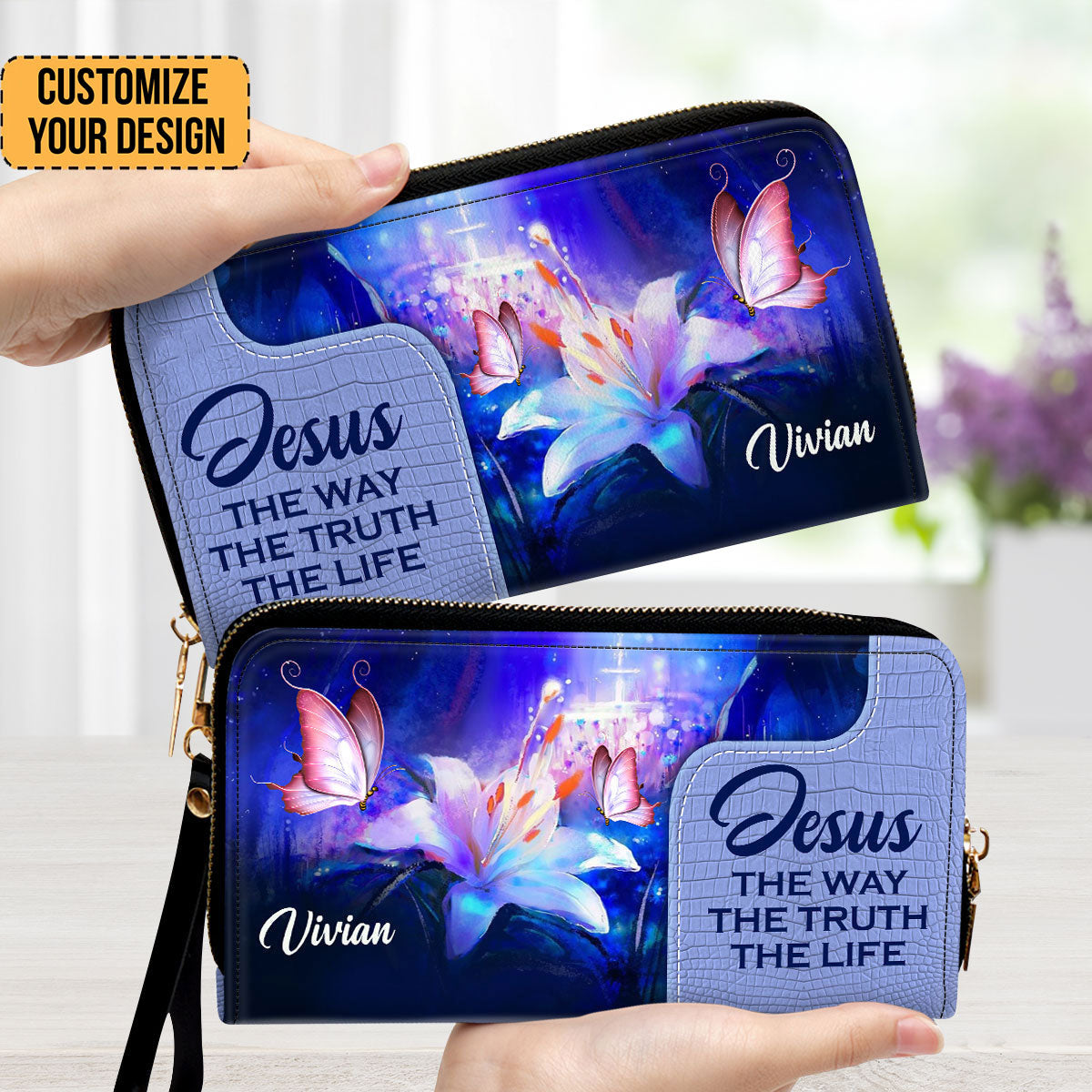 Jesus The Way The Truth The Life - Scripture Gifts For Women Of God - Personalized Clutch Purses - AT4080607