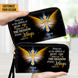 Of God Hide Me In The Shadow Of Your Wings Psalm 178 - Unique Personalized Clutch Purses - AT4080929