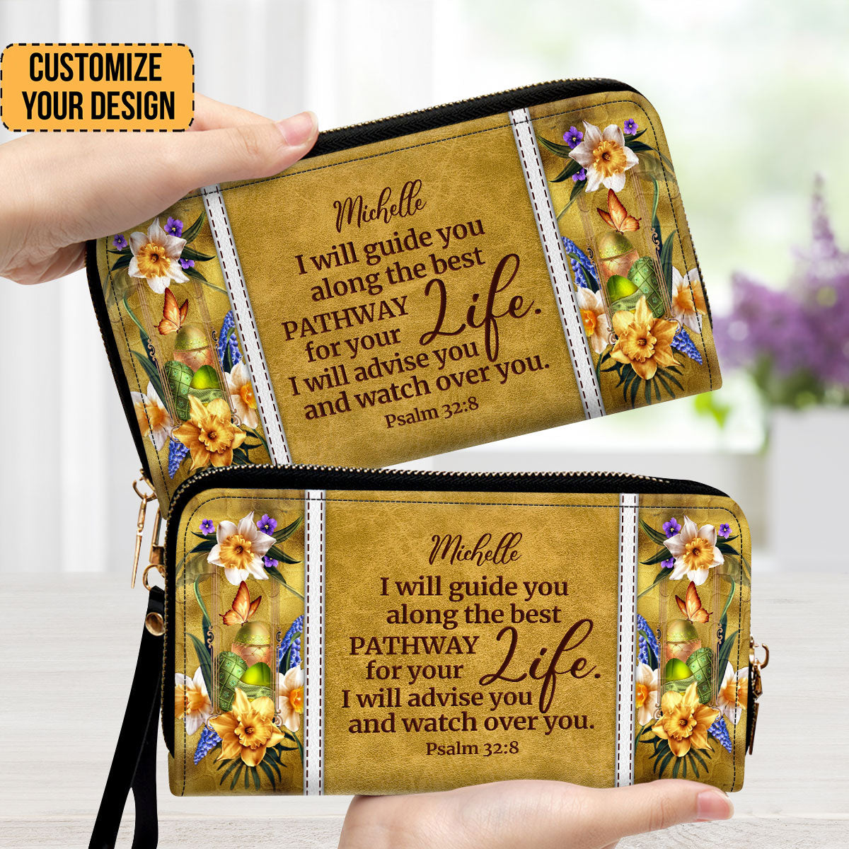 I Will Advise You And Watch Over You - Beautiful Personalized Clutch Purses - AT4080827