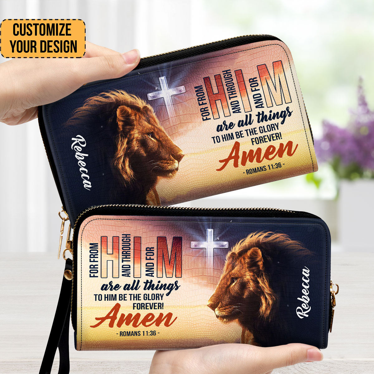 To Him Be The Glory Forever - Beautiful Personalized Clutch Purses - AT4081442