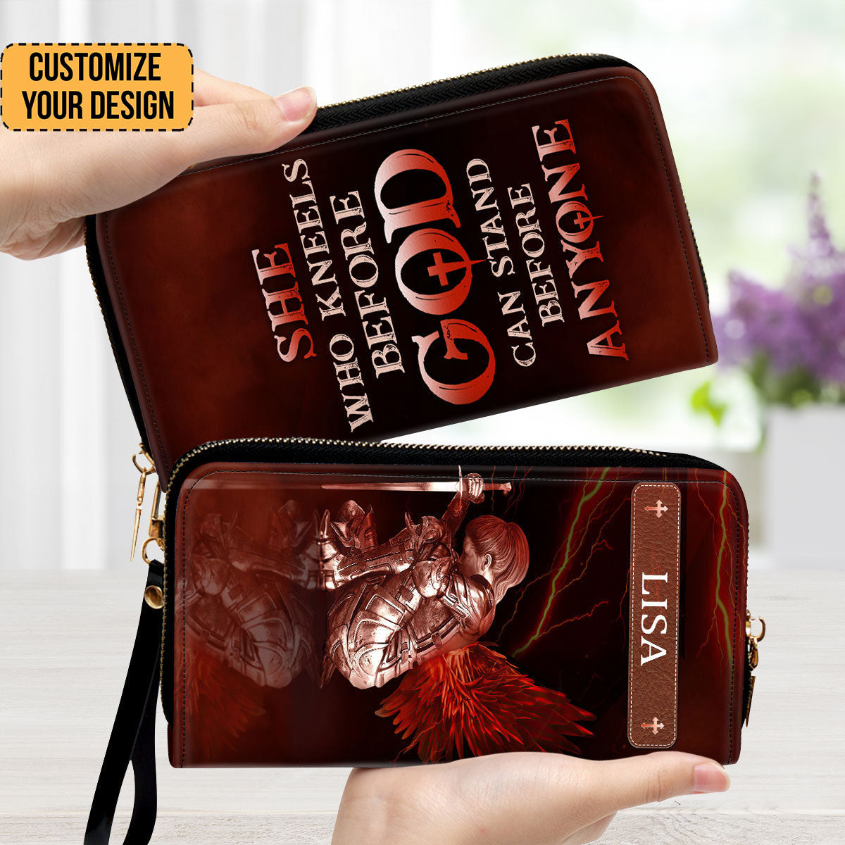 Who Kneels Before God Can Stand Before Anyone - Scripture Gifts For Women Of God - Personalized Clutch Purses - AT4081428