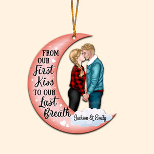 From Our First Kiss - Gift for Couples - Personalized Wood Ornament - CL30 NH96