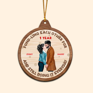 Fondling Each Other For Years - Gift for Couples - Personalized Wood Ornament - CL30 NH96