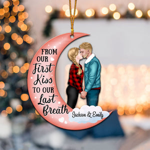 From Our First Kiss - Gift for Couples - Personalized Wood Ornament - CL30 NH96