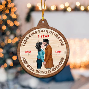 Fondling Each Other For Years - Gift for Couples - Personalized Wood Ornament - CL30 NH96