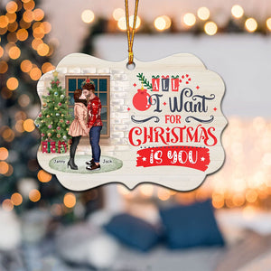 All I Want For Christmas Is You - Gift for Couples - Personalized Wood Ornament - CL30 NH96