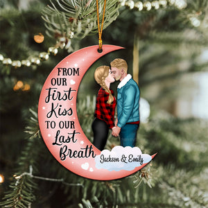 From Our First Kiss - Gift for Couples - Personalized Wood Ornament - CL30 NH96