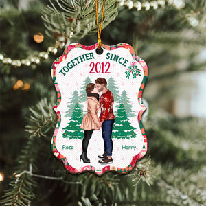 Together Since ... - Gift for Couples - Personalized Wood Ornament - CL30 NH96