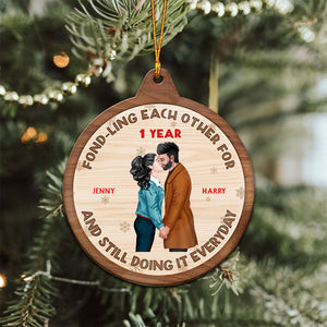 Fondling Each Other For Years - Gift for Couples - Personalized Wood Ornament - CL30 NH96