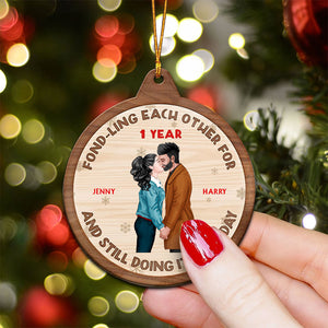 Fondling Each Other For Years - Gift for Couples - Personalized Wood Ornament - CL30 NH96