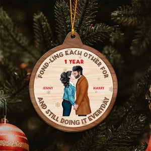 Fondling Each Other For Years - Gift for Couples - Personalized Wood Ornament - CL30 NH96