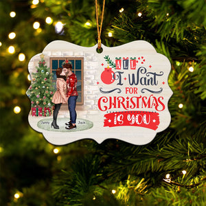 All I Want For Christmas Is You - Gift for Couples - Personalized Wood Ornament - CL30 NH96